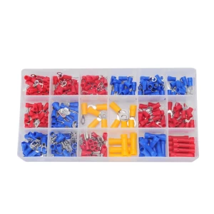 18 In 1 Insulated Terminals Spade Ring Fork U-type Electrical Crimp Connector Tube Wire Connector Assortment Kit 295Pcs/ lot