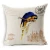 Import 18 inch bird printed linen meditation pillow fiber to fill pillow from China