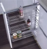 2-3 layers Kitchen Spice Rack Wire electroplate basket pull out basket