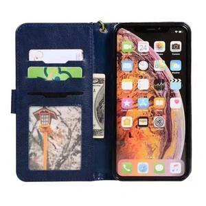 2 in 1 Leather Wallets Cell Cover Telephone Kickstand Wallet phone case For Huawei P20 Lite