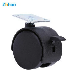 2 inches Luggage caster wheel flat nylon material office chair wheel furniture casters with brake