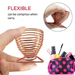 2 Pieces Makeup Sponge Blender Holder Sponge Support Makeup Sponge Drying Rack Rose Gold Triangle Base