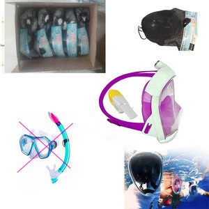 2 sizes full face snorkel mask full face snorkeling goggles full vision diving mask with camera