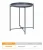 Import 2-tier round side table nightstand,  indoor and outdoor coffee table with removable waterproof metal tray from China