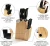 Import 2-Tiered Modern Bamboo Knife Block with 2 Built-In sharpener Wooden Knife Storage Organizer from China