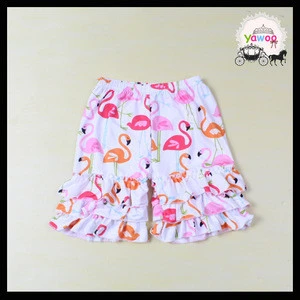 2015 wholesale childrens big girl colorful shorts 10 years baby ruffle shorts christmas matching shorts