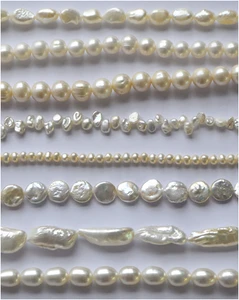 2017 hot sale round freshwater pearls white loose pearls