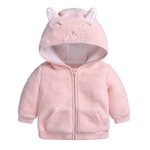 2018 Best Selling Cute Fleece Baby Hooded Coat