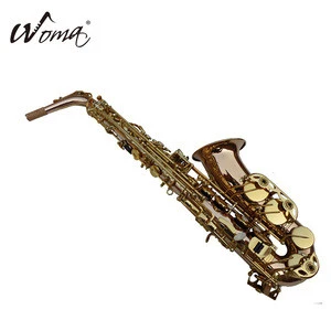 2018Hot sale Colored wind instrument alto saxophone with golden lacquer