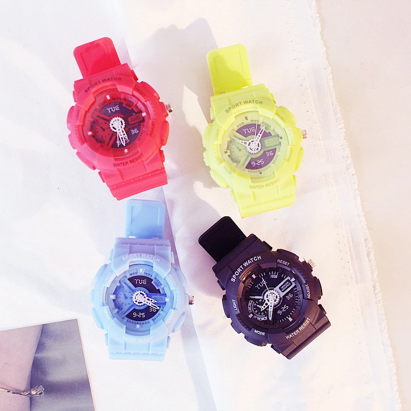 2019 Fashion Colorful Cheap Silicone Unisex Sports Digital Watches