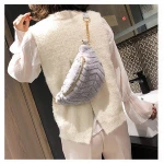 2019 newest plush fur waist bag for winter fanny pack waist bag with high quality