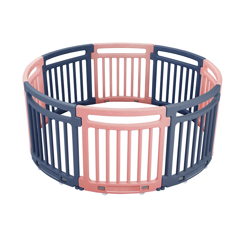 2020 new colorful 8 panels round plastic play fences Yard safety baby playpens