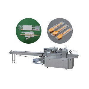 2020 New Full Automatic disposable tableware/ honey spoon/ knife fork packaging machine
