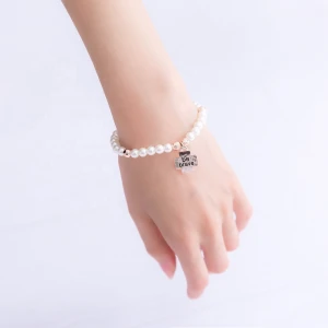 2020 New hot fashion new trend  inspiration be brave cross  pearl elastic bracelet jewelry for women