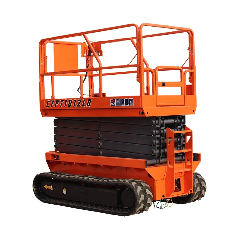 2020 top quality EN280 CE ISO approved all terrain hydraulic electric tracked crawler scissor lift tables with 2 years warranty