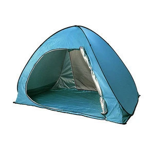2020 wholesale cheap adult kid camping outdoor portable 2 person automatic pop up frame roof mesh beach tent with carry bag