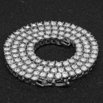 2021 Bling Hip Hop Jewelry Ice Out 3mm 4mm Rhinestone Tennis Chain Men Women Necklace