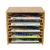 Import 2021 Custom High Quality Document holder bamboo 5 compartments brochures magazines rack letter tray from China