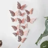2021 New 3D Hollow Paper Butterfly Wall Sticker Lovely Butterfly Wall Decal Wedding Party Decoration Background Butterflies