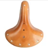2021 new Bicycle leather saddle true three spring cushion retro seat leather saddle seat bag bicycle accessories