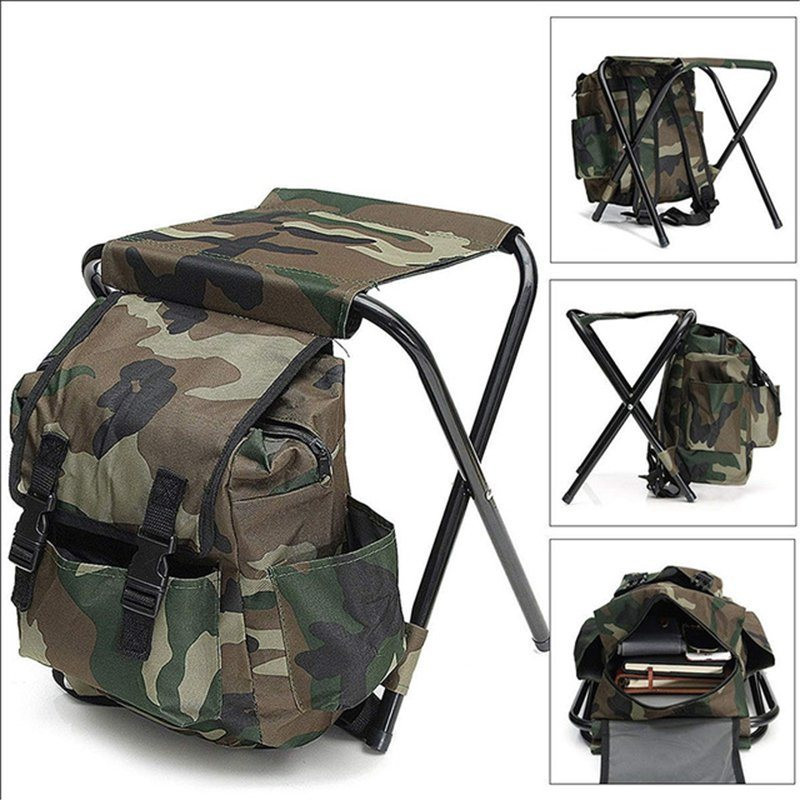 2021 Outdoor Portable Hiking Backpack Chair Foldable Fishing Stool Customizable Portable Chair