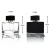 Import 2021New China Wholesale Clear Matte Black Square Perfume Bottle 50ml Glass Spray from China