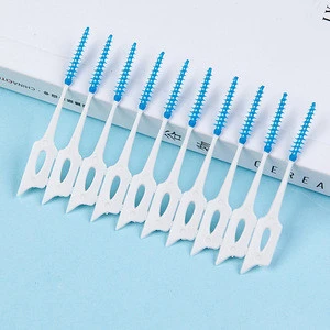 20PCS Dental Floss Interdental Brush Teeth Stick Dental Flosser Toothpick Soft Silicone Floss Pick Oral Hygiene Tooth Cleaning