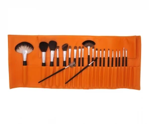 22PCS Professional Makeup Brush Set in Orange PU Pouch