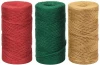 2mm 100m natural jute string rolls  gift packing jute twine 3ply multi color
