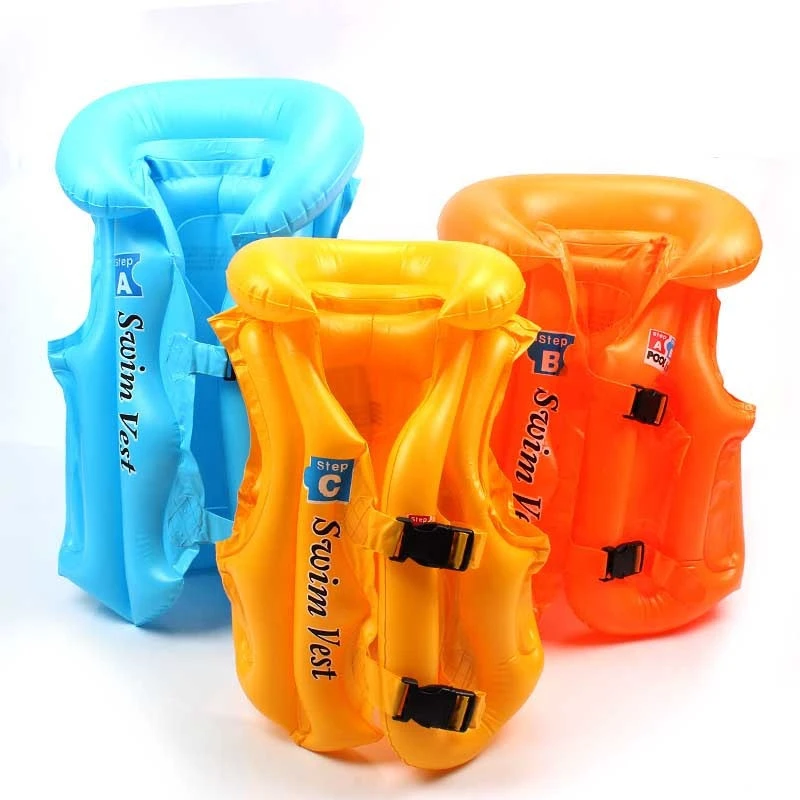 3 Different sizes Children swimming life jacket for learners ABC pool life vest floatation