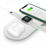 3 in 1 fast wireless charger qi charging pad for apple watch 5 4 3 2 1 and mobile