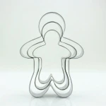 3 pcs big middle small gingerbread man shape cake fondant cutters tools cookie biscuit baking molds