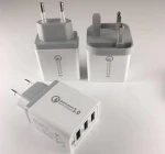 3 USB ports wall charger quick charge 3.0 EU US UK plug