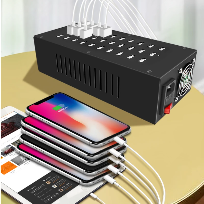 30-Port USB Charging Station Portable Charging Station For Multiple Devices
