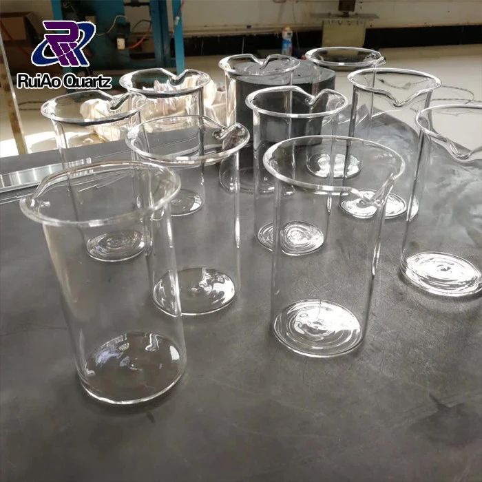3000ml laboratory clear quartz glass beaker with spout