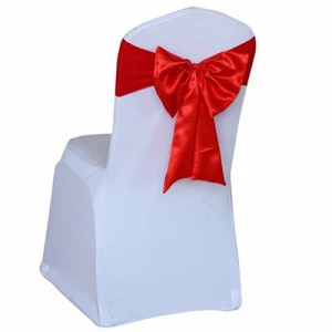 30*35cm Satin Chair Sash Bow Ties For Banquet Wedding Party Chair Cover Craft Decoration