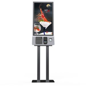 32inch size screen  self-service bill payment kiosk cashier machine