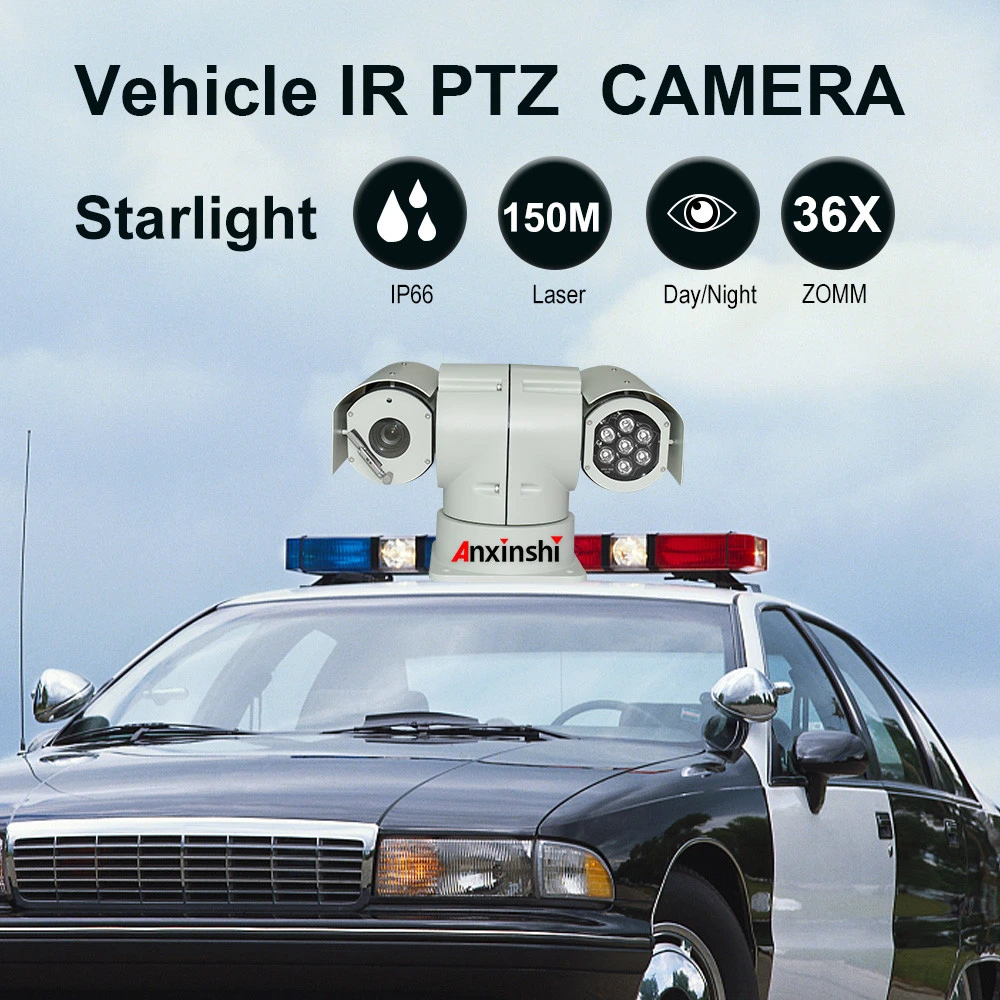 36X Sony IMX327  1080P Starlight vehicle IR night vision  IP PTZ CCTV Camera for  car/ambulance/ship IR 150M