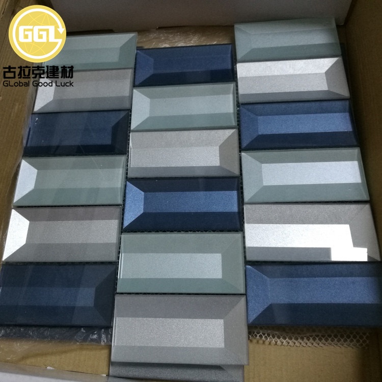 Buy 3d Brick Metallic Color Glass Mosaic For Interior Wall Decoration ...