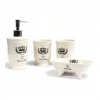 4 pcs Luxury Hotel Decoration Spray Point Bathroom Gift Ceramic Bath Set Design Bathroom Accessories Set