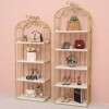 4 tier 5 tiers marble and wooden board gold iron bags and shoe display rack shoes organizer