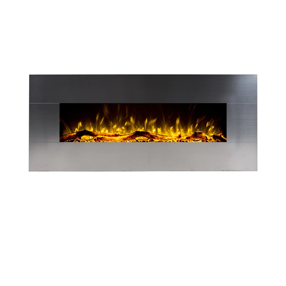 50 Stainless steel decorative wall mounted electric fireplace heater with CE approved