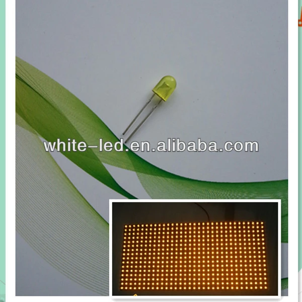 5mm 3mm 590nm oval amber yellow orange diffused led diode
