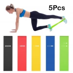 5PCS Yoga Resistance Bands Stretching Rubber Loop Exercise Fitness Equipment Strength Training Body Pilates Strength Training