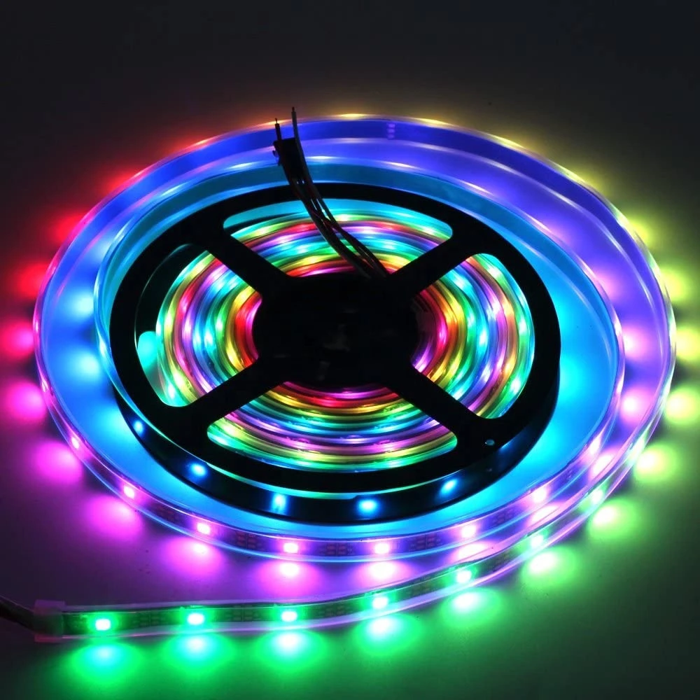 5V SMD5050 Dream Color Smart Outdoor Lighting Pixel Controlled Individually RGB Digital Addressable WS2812B LED Strip