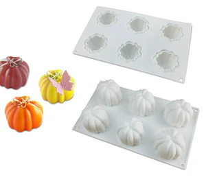 6 Cavity Pumpkin Silicone 3D Cake Molds For Moule Mousse DIY Pastry Decorating Tools Dessert Chocolate Mould