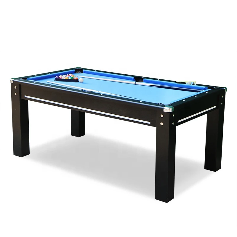 6 foot black billiard dining table ball return English pool table dining table