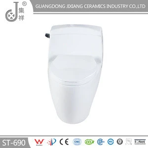 690 Chinese ceramic sanitary ware one piece toilet with side push button