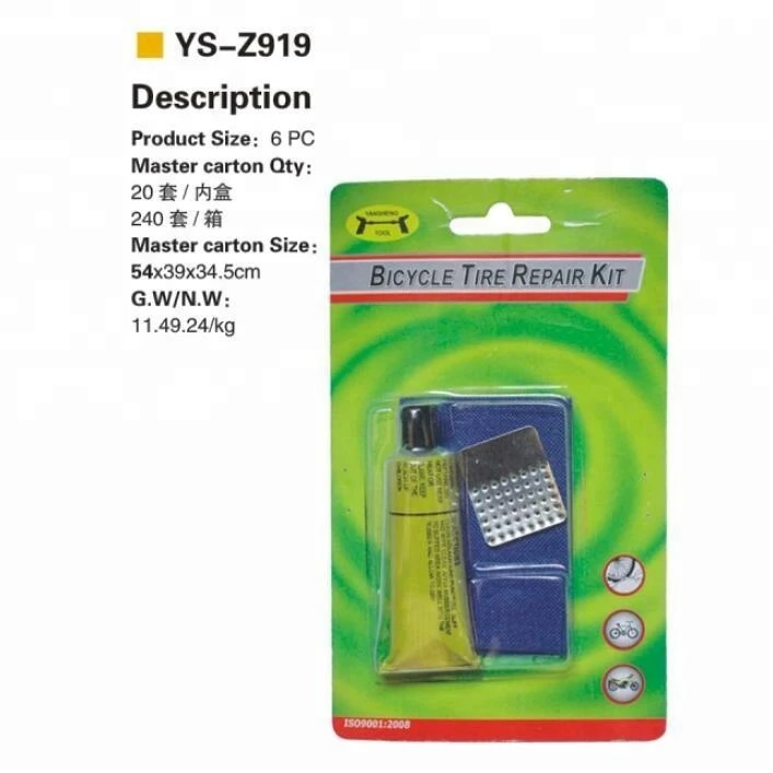 6PC Bicycle Tire Repair Kit With Repair Patches