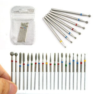 7Pcs/Bag Stainless Steel Electric Cuticle Clean Rotary Nail Drill Bit Set for Manicure Machine